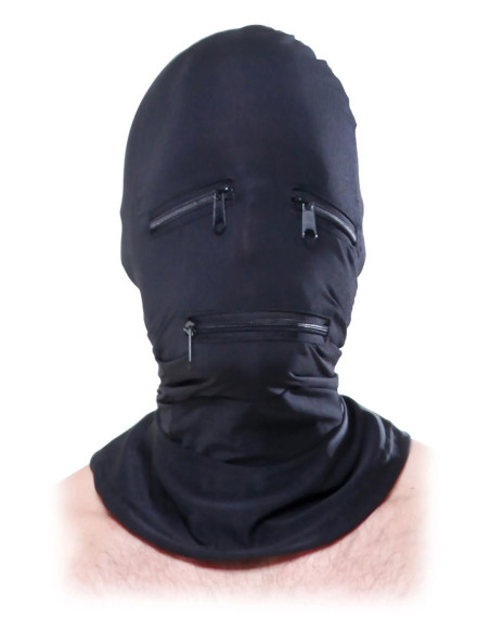 FETISH FANTASY SERIES ZIPPER FACE HOOD BLACK