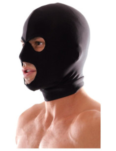 FETISH FANTASY SERIES SPANDEX 3 HOLE HOOD BLACK 2