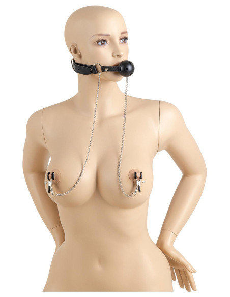 VIRGITE NIPPLE CLAMPS WITH MOUTH GAG