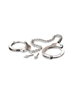 FETISH FANTASY SERIES METAL LEG CUFFS SILVER