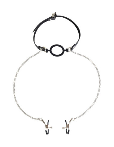 VIRGITE NIPPLE CLAMPS WITH O-RING GAG