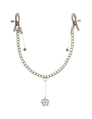 FETISH FANTASY SERIES CRYSTAL NIPPLE CLAMPS SILVER