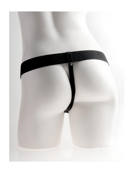 FETISH FANTASY SERIES 6 INCH HOLLOW RECHARGEABLE STRAP-ON WITH BALLS TAN