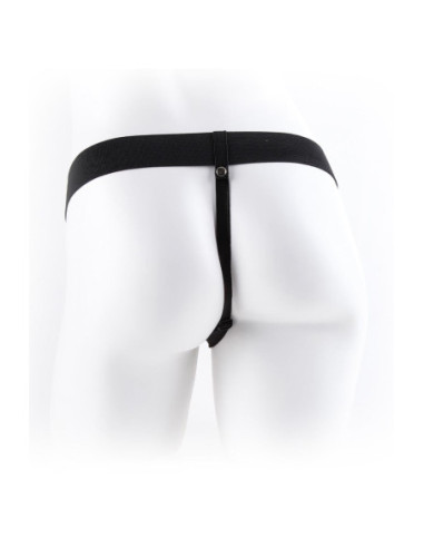 FETISH FANTASY SERIES 9 INCH VIBRATING HOLLOW STRAP-ON WITH BALLS LIGHT