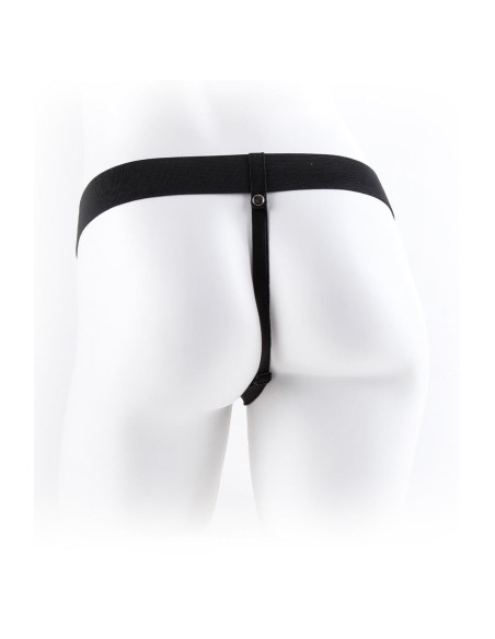 FETISH FANTASY SERIES 9 INCH VIBRATING HOLLOW STRAP-ON WITH BALLS LIGHT