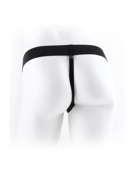 FETISH FANTASY SERIES 7 INCH VIBRATING HOLLOW STRAP-ON WITH BALLS LIGHT