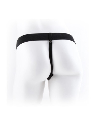 FETISH FANTASY SERIES 9 INCH HOLLOW STRAP-ON WITH BALLS BROWN