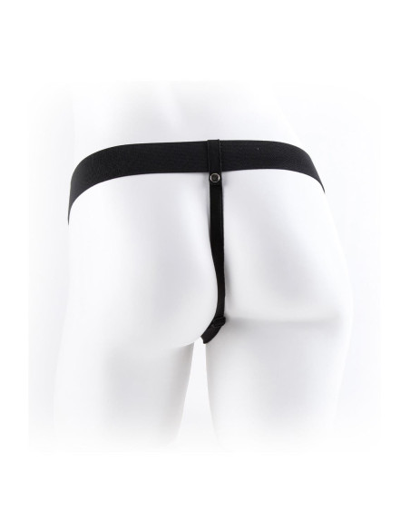 FETISH FANTASY SERIES 9 INCH HOLLOW STRAP-ON WITH BALLS BROWN