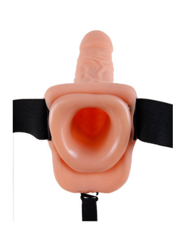 FETISH FANTASY SERIES 9 INCH HOLLOW STRAP-ON WITH BALLS LIGHT