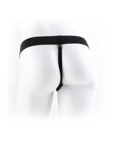 FETISH FANTASY SERIES 7 INCH HOLLOW STRAP-ON WITH BALLS LIGHT