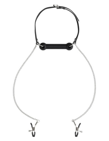 VIRGITE NIPPLE CLAMPS WITH BAR GAG
