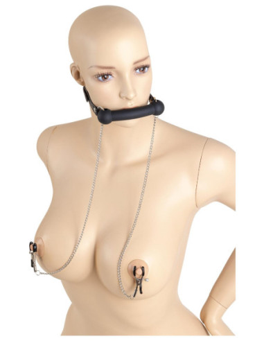 VIRGITE NIPPLE CLAMPS WITH BAR GAG