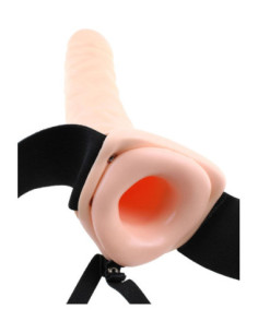FETISH FANTASY SERIES 8 INCH VIBRATING HOLLOW STRAP-ON LIGHT 2