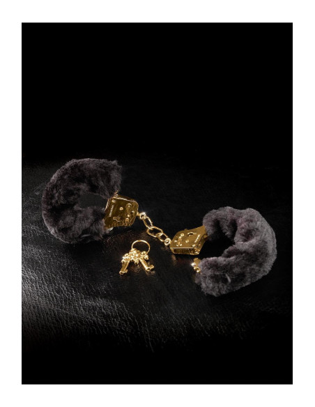 FETISH FANTASY GOLD DELUXE FURRY CUFFS GOLD