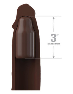 FANTASY X-TENSIONS ELITE 7 INCH EXTENSION WITH STRAP BROWN 2