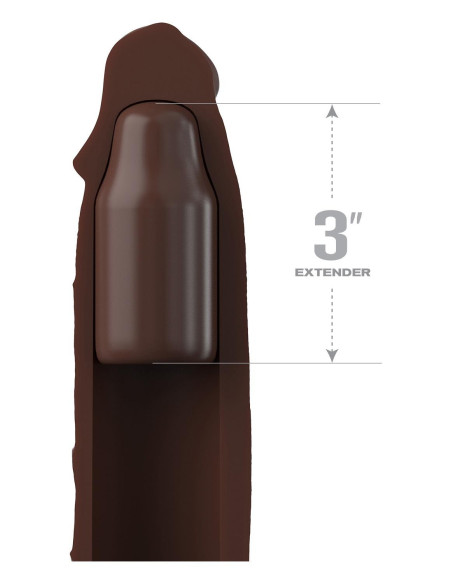 FANTASY X-TENSIONS ELITE 7 INCH EXTENSION WITH STRAP BROWN