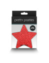 PRETTY PASTIES GLITTER STARS RED SILVER 2 PAIR