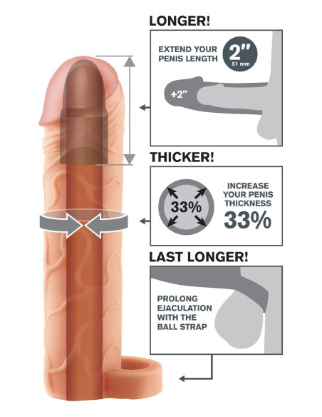 FANTASY X-TENSIONS PERFECT 2 INCH EXTENSION WITH BALL STRAP LIGHT