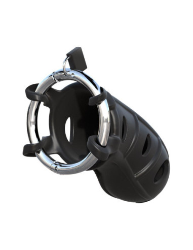 FANTASY C-RINGZ HARDCORE SILICONE COCK BLOCKER BLACK