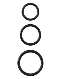 FANTASY C-RINGZ SILICONE 3-RING STAMINA SET BLACK