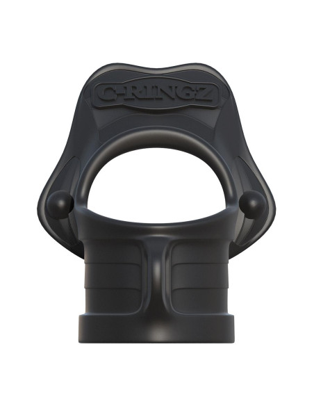 FANTASY C-RINGZ ROCK HARD RING & BALL-STRETCHER BLACK