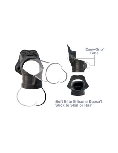 FANTASY C-RINGZ ROCK HARD RING & BALL-STRETCHER BLACK