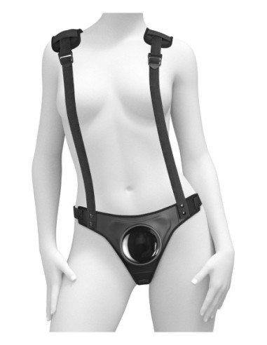 BODY DOCK STRAP-ON SUUSPENDERS BLACK