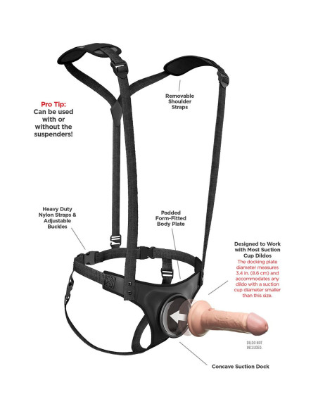 BODY DOCK STRAP-ON SUUSPENDERS BLACK