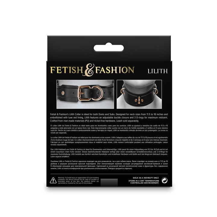 FETISH & FASHION LILITH COLLAR BLACK