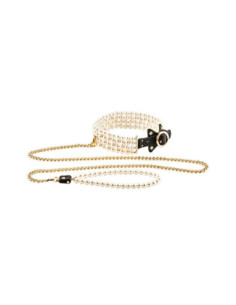 GUILTY PLEASURE LUMINIOUS PEARL LEASH AND COLLAR 2
