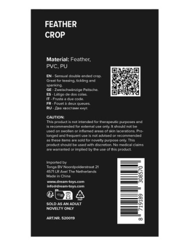 BLAZE FEATHER CROP BLACK/RED