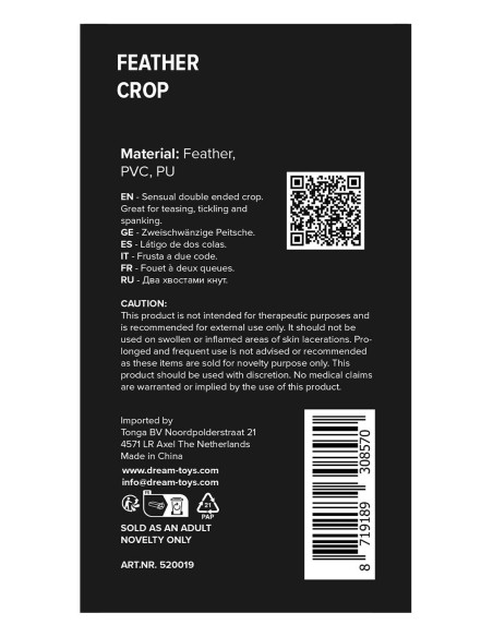 BLAZE FEATHER CROP BLACK/RED