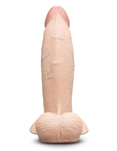 B-VIBE SLIPSKIN REALISTIC SILICONE DILDO 8 INCH GIRTHY CREAM