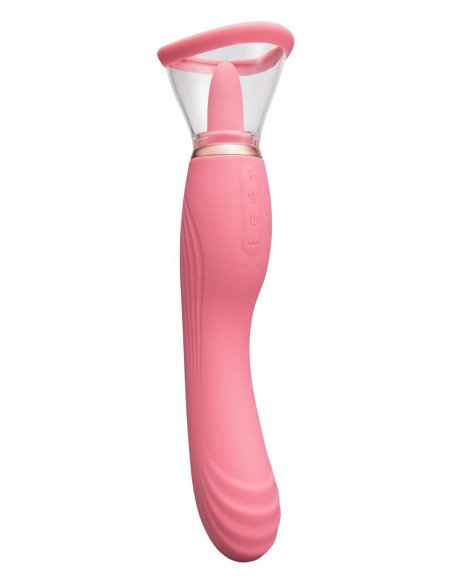 LE WAND LICK 3-1 DOUBLE ENDED VIBE WITH LICKING TONGUE STIMULATOR
