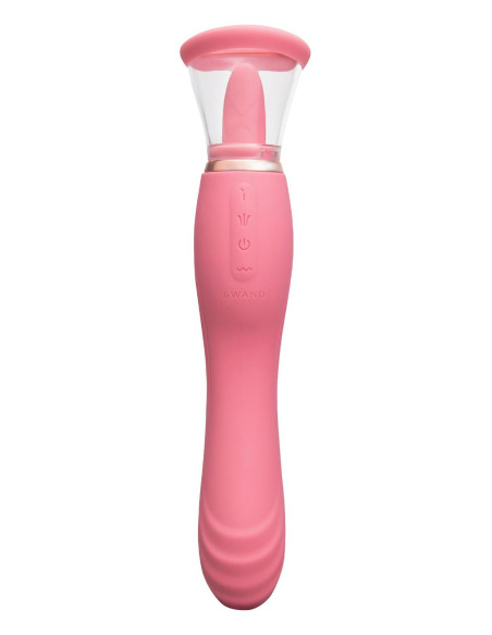 LE WAND LICK 3-1 DOUBLE ENDED VIBE WITH LICKING TONGUE STIMULATOR