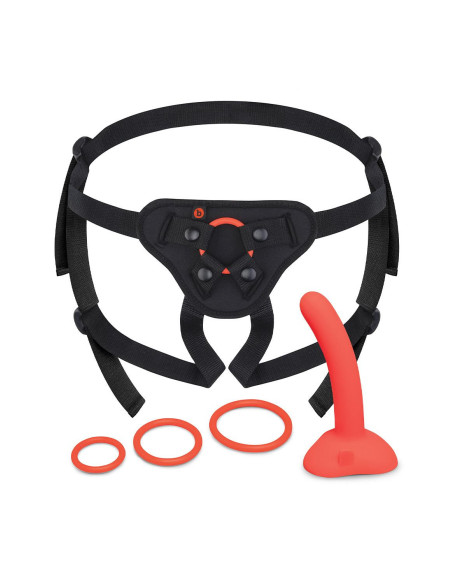 B-VIBE BEGINNERS STRAP-ON HARNESS SET WITH 5 INCH SILICONE DILDO PEG