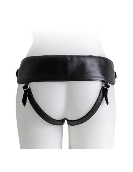 VIRGITE  UNIVERSAL HARNESS WITH PURPLE DILDO SIZE M PURPLE