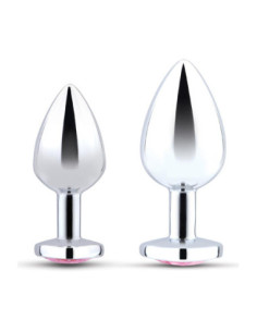 B-VIBE JEWEL HEART METAL BUTT PLUG TRAINING SET