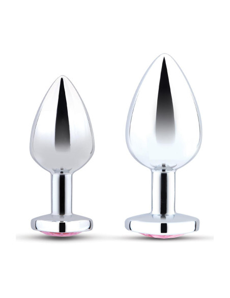 B-VIBE JEWEL HEART METAL BUTT PLUG TRAINING SET