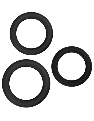 RENEGADE 3PC SLIM RINGS BLACK