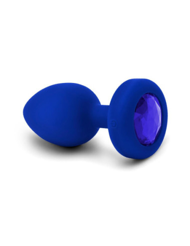 B-VIBE VIBRATING JEWEL PLUG L/XL NAVY