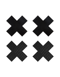PEEKABOO PASTIES CLASSIC BLACK X 2
