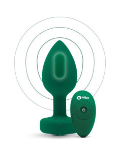 B-VIBE VIBRATING JEWEL PLUG M/L EMERALD GREEN 2
