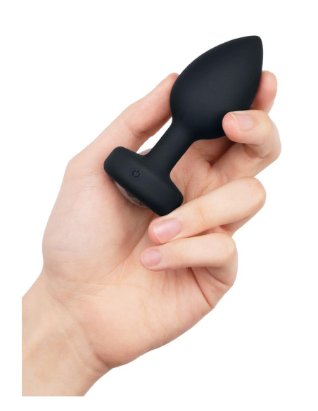 B-VIBE VIBRATING JEWEL PLUG M/L BLACK