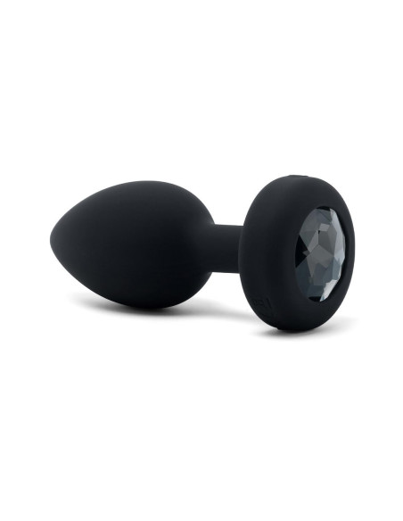 B-VIBE VIBRATING JEWEL PLUG M/L BLACK