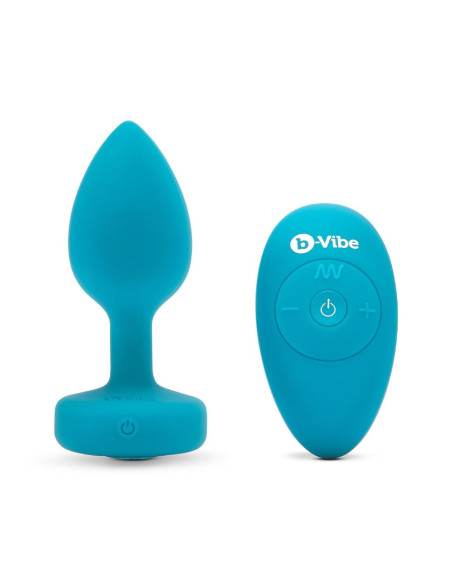 B-VIBE VIBRATING JEWEL PLUG S/M TEAL