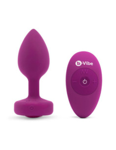 B-VIBE VIBRATING JEWEL PLUG S/M FUCHSIA