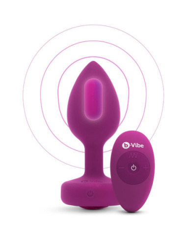 B-VIBE VIBRATING JEWEL PLUG S/M FUCHSIA