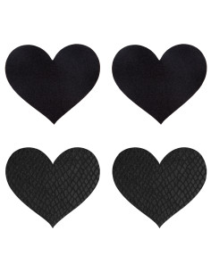 PEEKABOO PASTIES CLASSIC BLACK HEARTS