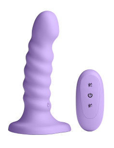 COLOURS RIBBED 5 INCH VIBRATING PURPLE